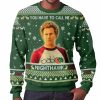 Brennan Huff You Have To Call Me Nighthawk Step Brothers Christmas Ugly Sweater 2