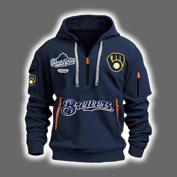 Brewers World Series 2025 Quarter Zip Hoodie 2