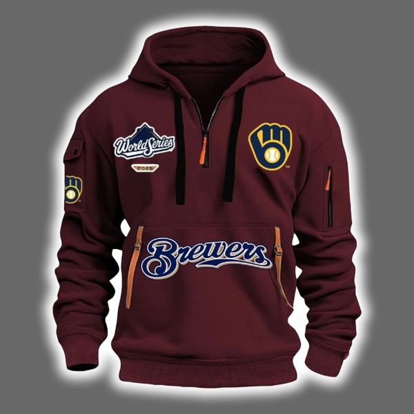 Brewers World Series 2025 Quarter Zip Hoodie 4