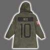 Broncos Bo Nix 10 Salute to Service Blanket Hoodie 3