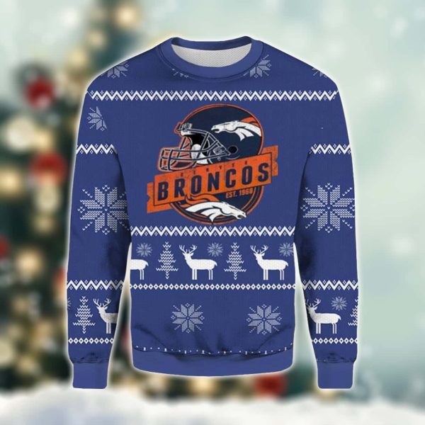 Broncos EST 1960 Ugly Christmas Sweater 2