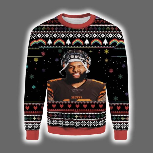 Browns Beckham JR Ugly Christmas Sweater
