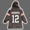 Browns Dawg Pound Sanders 12 Unisex Blanket Hoodie 3