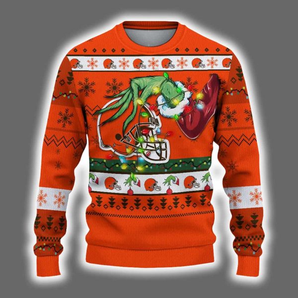 Browns Grnch Hand Ugly Christmas Sweater 2