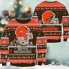 Browns Merry Kissmyass Santa Claus Ugly Christmas Sweater 2