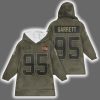 Browns Myles Garrett 95 Salute to Service Blanket Hoodie