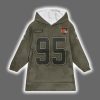 Browns Myles Garrett 95 Salute to Service Blanket Hoodie 2