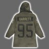 Browns Myles Garrett 95 Salute to Service Blanket Hoodie 3
