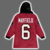 Buccaneers Baker Mayfield 6 Captain Blanket Hoodie 3
