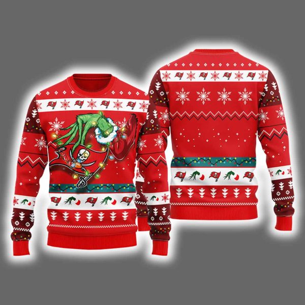Buccaneers Grnch Hand Ugly Christmas Sweater