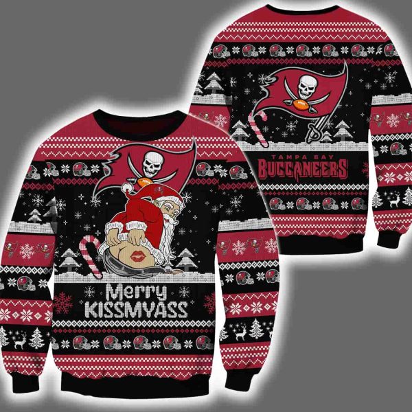 Buccaneers Merry Kissmyass Santa Claus Ugly Christmas Sweater