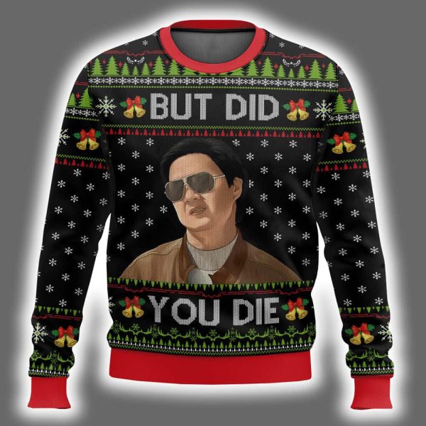 But Did You Die Mr Chow The Hangover Ugly Christmas Sweater 2