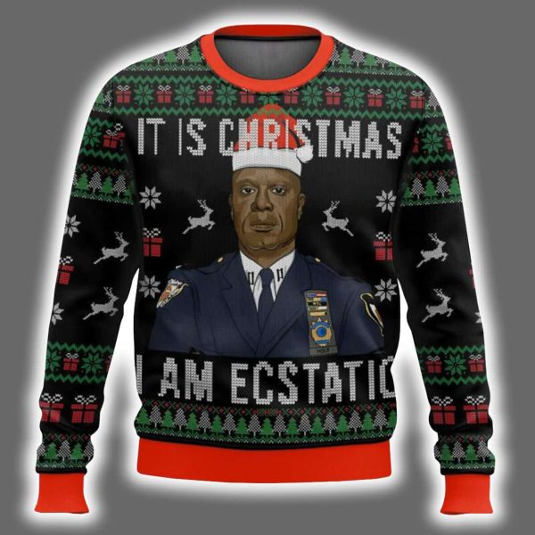 Captain Holt It Is Christmas Brooklyn Nine nine Ugly Christmas Sweater 2