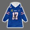 Captain Josh Allen 17 Bills Signature Blanket Hoodie 2