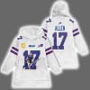 Captain Josh Allen 17 Buffalo Football Unisex Blanket Hoodie