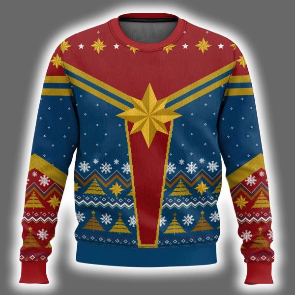 Captain Marvel Ugly Christmas Sweater 2