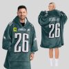 Captain Saquon Barkley 26 Philadelphia Football Unisex Blanket Hoodie