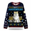 Cat Happy Hanukkah Ugly Christmas Sweater