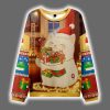 Cat Holding Gift Ugly Christmas Sweater 2