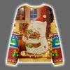 Cat Holding Gift Ugly Christmas Sweater 3