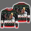 Cat Riding A Dinosaur Ugly Christmas Sweater
