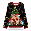 Cats And Christmas Trees Ugly Christmas Sweater