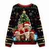 Cats And Christmas Trees Ugly Christmas Sweater1