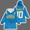 Chargers Diehard Bolt Club Herbert 10 Blanket Hoodie