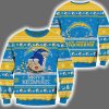 Chargers Merry Kissmyass Santa Claus Ugly Christmas Sweater