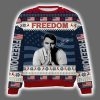 Charlie Kirk Freedom Signature Rest In Peace Ugly Christmas Sweater 4