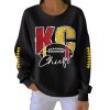 Chiefs Football Casual Print Ribbed Long Sleeve Sweatshirt 2