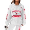 Chiefs Football Personalized Waffle Zip Hoodie