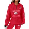 Chiefs Football Personalized Waffle Zip Hoodie 3