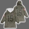 Chiefs Patrick Mahomes 15 Salute to Service Blanket Hoodie