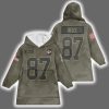 Chiefs Travis Kelce 87 Salute to Service Blanket Hoodie