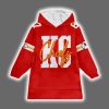 Chiefs Travis Kelce 87 Unisex Blanket Hoodie 2