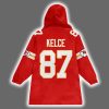 Chiefs Travis Kelce 87 Unisex Blanket Hoodie 3