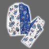Christmas Blue Tiger Satin Pajamas Set 2