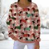 Christmas Dachshund Candy Cane Pit Striped Sweatshirt 2