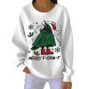 Christmas Greetings Crow Calling Merry F-Caw-F Pit Striped Sweatshirt