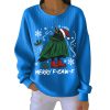 Christmas Greetings Crow Calling Merry F Caw F Pit Striped Sweatshirt 4