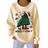Christmas Greetings Crow Calling Merry F Caw F Pit Striped Sweatshirt 5