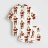 Christmas Santa Claus Satin Pajama Set 2