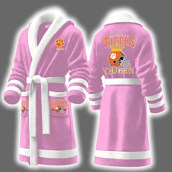 Clemson Queen Personalized Bathrobe 4