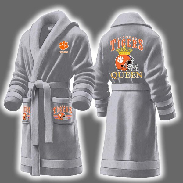 Clemson Queen Personalized Bathrobe 5