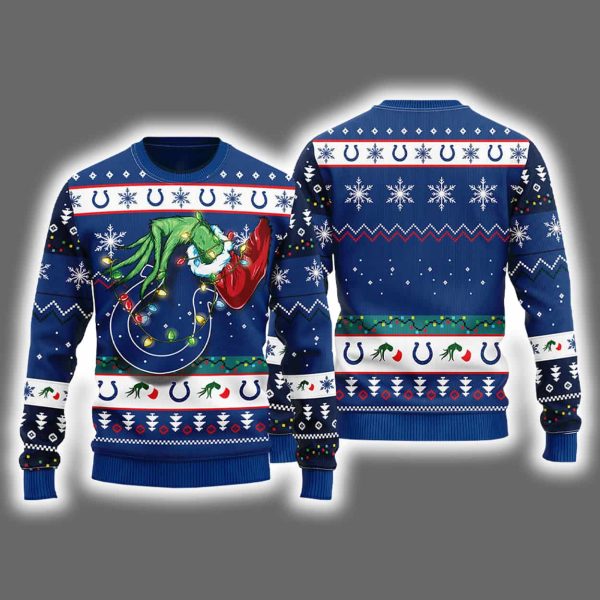 Colts Grnch Hand Ugly Christmas Sweater