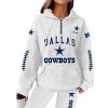 Cowboys Football Personalized Waffle Zip Hoodie