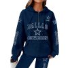 Cowboys Football Personalized Waffle Zip Hoodie 3