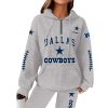 Cowboys Football Personalized Waffle Zip Hoodie 5