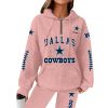 Cowboys Football Personalized Waffle Zip Hoodie 6